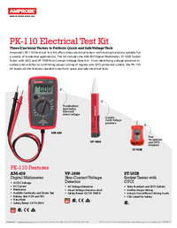 Thumbnail of document Data Sheet - PK-110 Electrical Test Kit